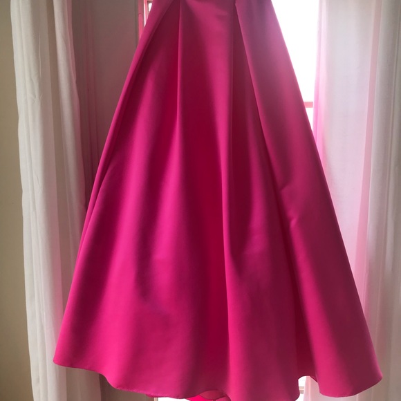 Hot Pink Jovani 2 piece prom dress size 4 - Picture 5 of 8